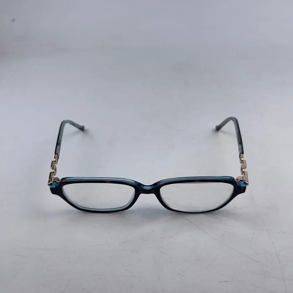 Tura R577 TOR Women's Eyeglasses Frame Black Blue‎ Plastic Full Rim 50-15-135mm